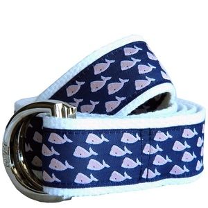 No27 Men's Whale School Nautical Belt Canvas Belt